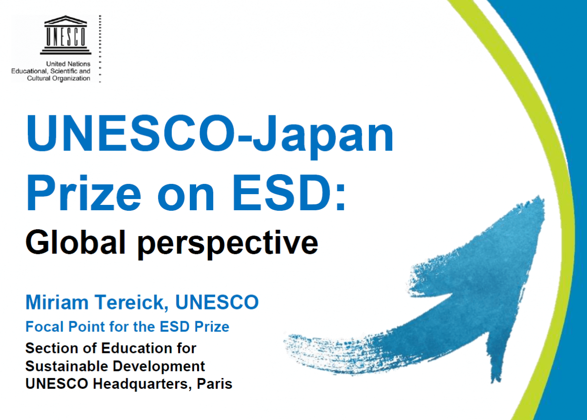 NaDEET a Key Partner of the UNESCO GAP on ESD NaDEET